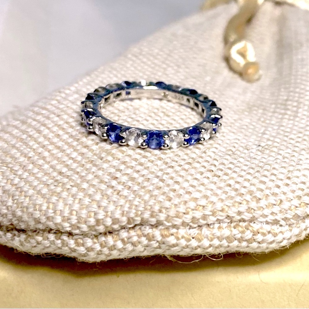 Levian Sapphire Sterling Silver Eternity Band
